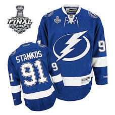 Tampa Bay Lightning Steven Stamkos #91 Royal Blue 2015 Stanley Cup Home Jersey