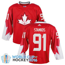 Canada Team Steven Stamkos #91 Red 2016 World Cup Jersey