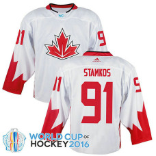 Canada Team Steven Stamkos #91 White 2016 World Cup Jersey