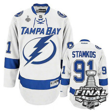 Tampa Bay Lightning Steven Stamkos #91 White 2022 Stanley Cup Away Finals Jersey