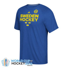 Sweden Hockey World Cup of Hockey 2016 Authentic Locker Room Blue T-Shirt