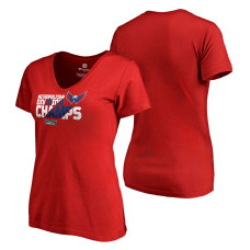 Women's Washington Capitals Red 2018 Pacific Division Champions All Time Save T-shirt