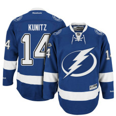 Tampa Bay Lightning #14 Chris Kunitz Blue Anniversary Patch Reebok Home Premier Jersey