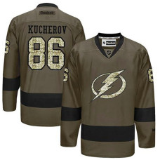 Tampa Bay Lightning Nikita Kucherov #86 Green Camo Player Jersey 2022 Stanley Cup Finals Patch