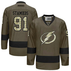 Tampa Bay Lightning Steven Stamkos #91 Green Camo Player Jersey 2022 Stanley Cup Finals Patch