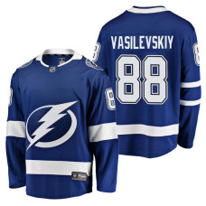 Tampa Bay Lightning #88 Breakaway Player Andrei Vasilevskiy Jersey 2022 Stanley Cup Finals Patch Blue