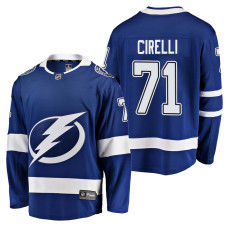 Tampa Bay Lightning #71 Breakaway Player Anthony Cirelli Jersey Blue