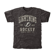 Tampa Bay Lightning Black Camo Stack Tri-Blend T-Shirt