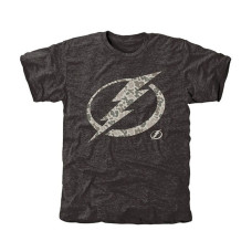 Tampa Bay Lightning Black Rink Warrior Tri-Blend T-Shirt