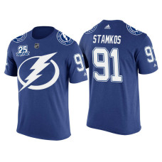 Tampa Bay Lightning Blue Steven Stamkos #91 2018 Adidas New Season Shirsey T-shirt