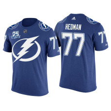 Tampa Bay Lightning Blue Victor Hedman #77 2018 Adidas New Season Shirsey T-shirt