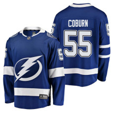 Tampa Bay Lightning #55 Breakaway Player Braydon Coburn Jersey 2022 Stanley Cup Finals Patch Blue