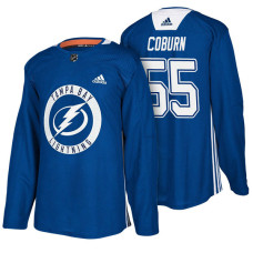 Tampa Bay Lightning #55 Blue New Season Practice Braydon Coburn Jersey 2022 Stanley Cup Finals Patch