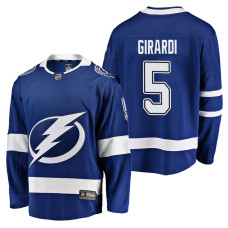 Tampa Bay Lightning #5 Breakaway Player Dan Girardi Jersey 2022 Stanley Cup Finals Patch Blue