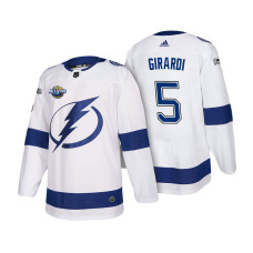 Tampa Bay Lightning #5 Dan Girardi White 2018 New Season Team Road Jersey