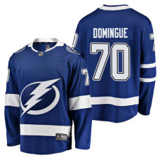 Tampa Bay Lightning #70 Breakaway Player Louis Domingue Jersey 2022 Stanley Cup Finals Patch Blue