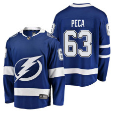 Tampa Bay Lightning #63 Breakaway Player Matthew Peca Jersey Blue