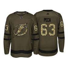 Tampa Bay Lightning #63 Matthew Peca Camo Salute To Service Jersey