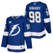 Tampa Bay Lightning #98 Mikhail Sergachev Blue New Season Player Home Jersey 2022 Stanley Cup Finals Patch