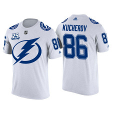 Tampa Bay Lightning White Nikita Kucherov #86 2018 Adidas New Season Shirsey T-shirt