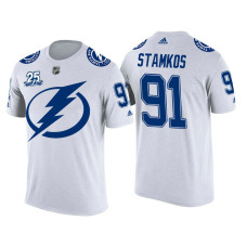 Tampa Bay Lightning White Steven Stamkos #91 2018 Adidas New Season Shirsey T-shirt