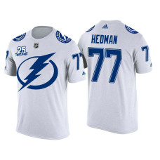 Tampa Bay Lightning White Victor Hedman #77 2018 Adidas New Season Shirsey T-shirt