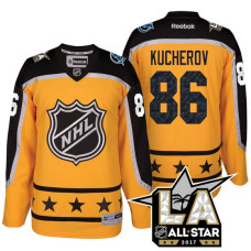 Tampa Bay Lightning Nikita Kucherov #86 Yellow La Kings All Star Jersey 2022 Stanley Cup Finals Patch