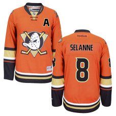 Anaheim Ducks Teemu Selanne #8 Orange Alternate Jersey