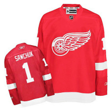 Detroit Red Wings Terry Sawchuk #1 Red Home Jersey