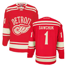 Detroit Red Wings Terry Sawchuk #1 Red 2014 Winter Classic Jersey