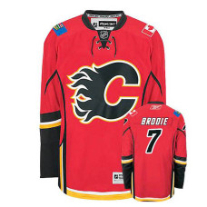 Calgary Flames TJ Brodie #7 Red Home Jersey