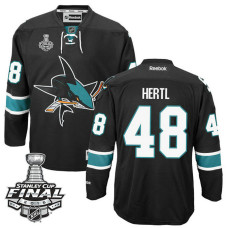 San Jose Sharks Tomas Hertl #48 Black 2016 Stanley Cup Alternate Champions Jersey