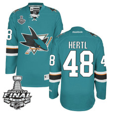 San Jose Sharks Tomas Hertl #48 Teal 2016 Stanley Cup Home Champions Jersey