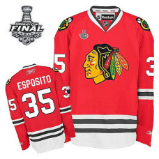 Chicago Blackhawks Tony Esposito #35 Red 2015 Stanley Cup Home Jersey