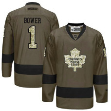 Toronto Maple Leafs Johnny Bower #1 Green Camo Player Jersey