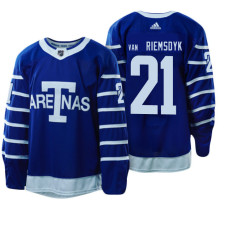 Toronto Maple Leafs #21 James Van Riemsdyk Blue 1918 Arenas Throwback Jersey