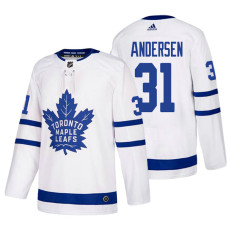 Toronto Maple Leafs #31 Frederik Andersen White 2017-2018 Adidas Away Jersey