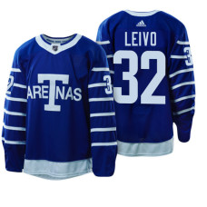 Toronto Maple Leafs #32 Josh Leivo Blue 1918 Arenas Throwback Jersey