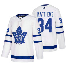 Toronto Maple Leafs #34 Auston Matthews White 2017-2018 Adidas Away Jersey