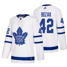 Toronto Maple Leafs #42 Tyler Bozak White 2017-2018 Adidas Away Jersey