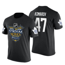 Toronto Maple Leafs #47 Leo Komarov Black 2018 Stadium Series T-shirt