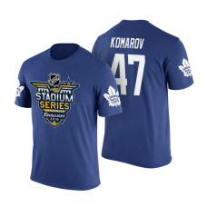 Toronto Maple Leafs #47 Leo Komarov Blue 2018 Stadium Series T-shirt