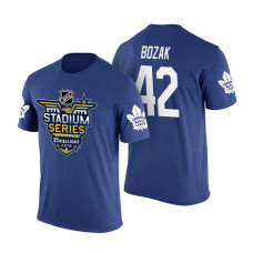 Toronto Maple Leafs #42 Tyler Bozak Blue 2018 Stadium Series T-shirt