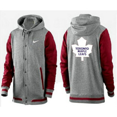 Toronto Maple Leafs Gray/Cardinal Join In The Club Button Up Varsity Jacket