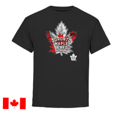 Toronto Maple Leafs Black Canada Day Canada Wave T-Shirt