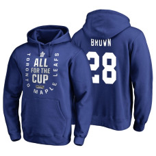 Toronto Maple Leafs #28 Connor Brown Blue 2018 Stanley Cup Playoffs Hoodie