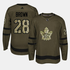 Toronto Maple Leafs #28 Camo Salute To Service Connor Brown Jersey