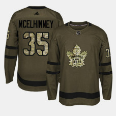 Toronto Maple Leafs #35 Camo Salute To Service Curtis McElhinney Jersey