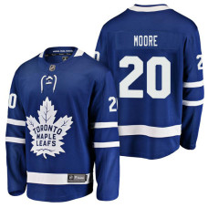 Toronto Maple Leafs #20 Breakaway Player Dominic Moore Jersey Blue