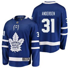 Toronto Maple Leafs #31 Breakaway Player Frederik Andersen Jersey Blue